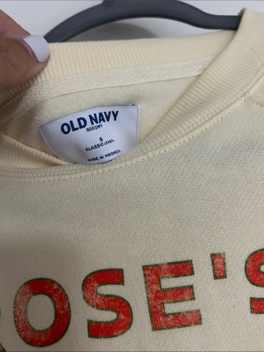 Old Navy Rose's Graphic Crewneck Sweatshirt - Cream - Picture 3 of 3